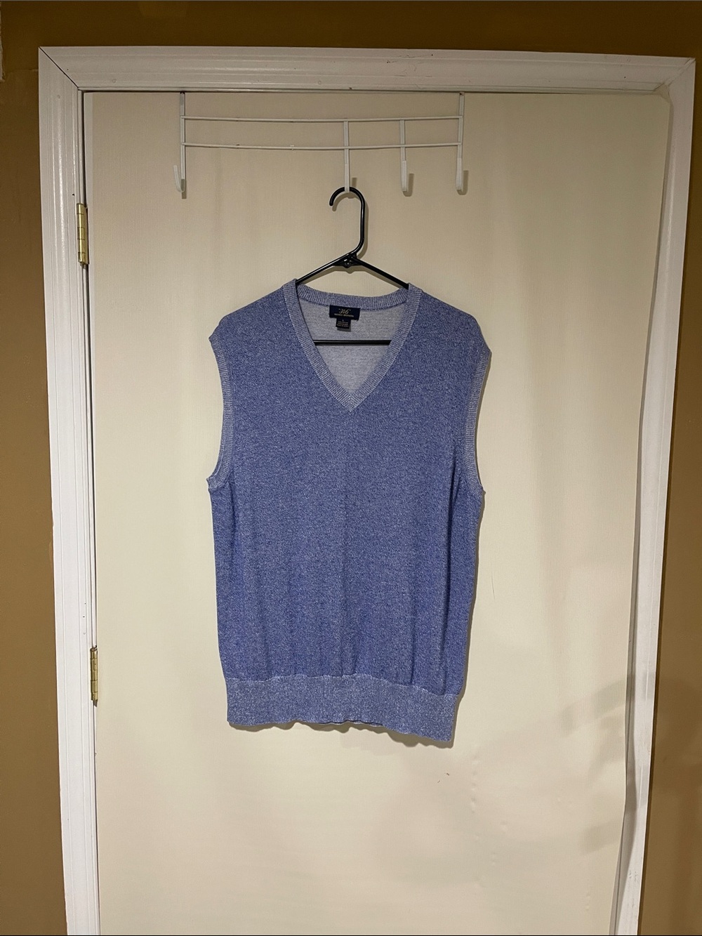 Brooks Brothers Light Blue V-Neck Sweater Vest SZ Large Like New Condition